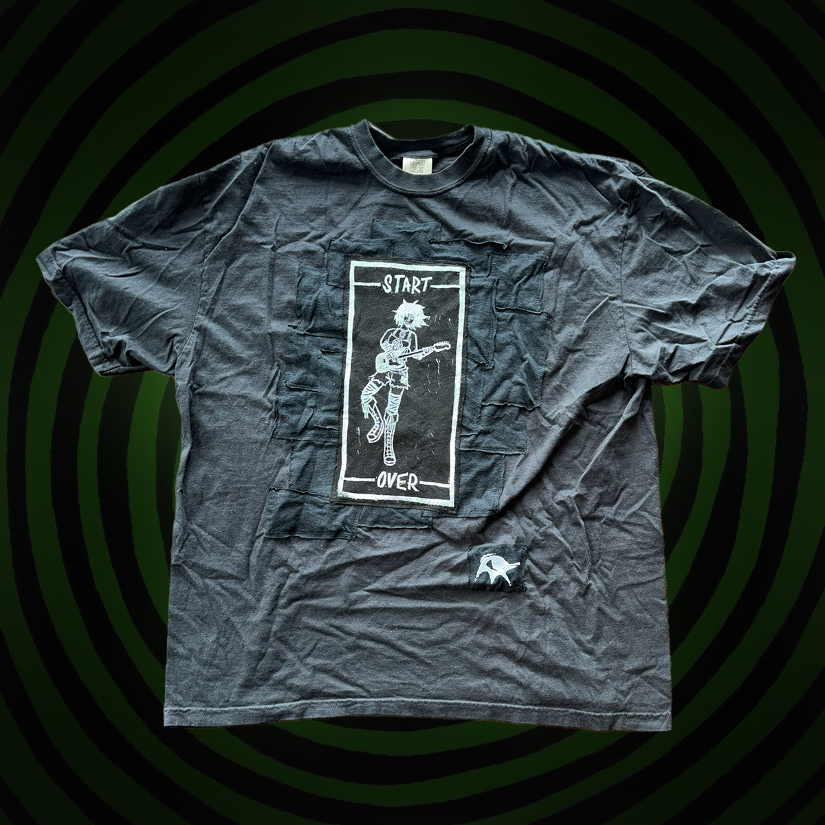Start Over Upcycled Black T Shirt by Start Over Studio