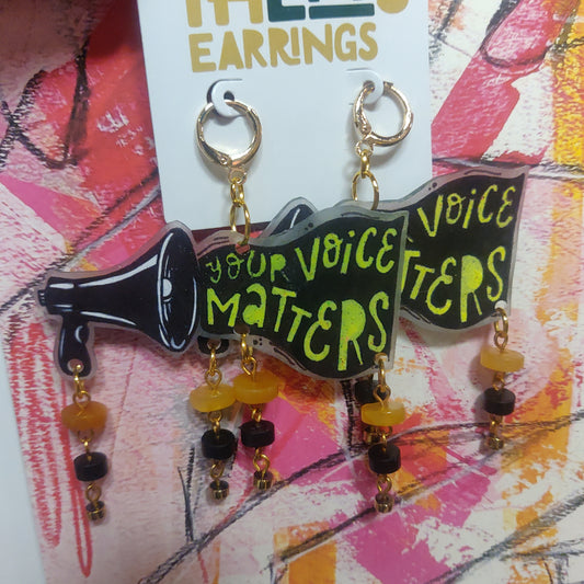 Your Voice Matters EARRINGS by ThEm's