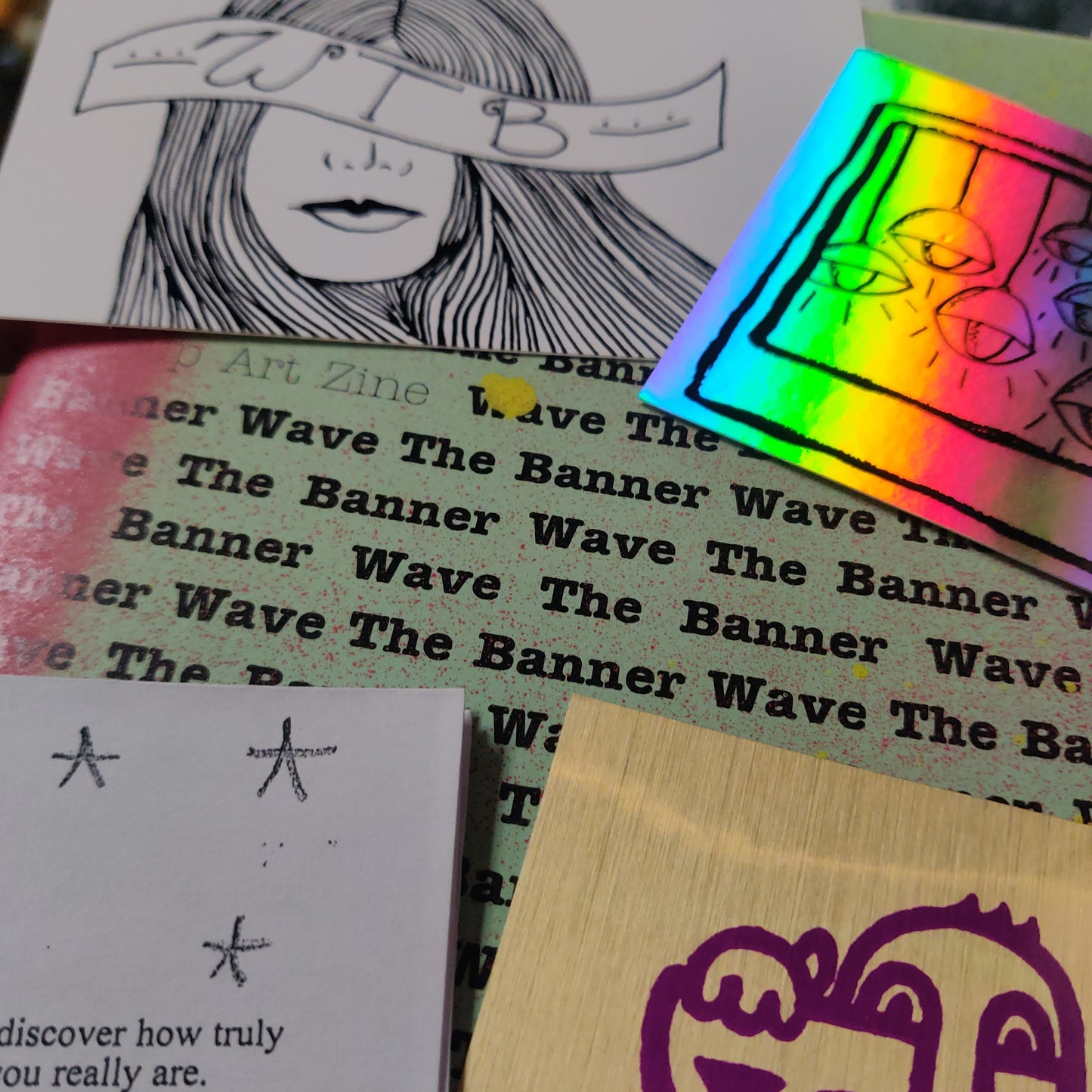 Wave the Banner Group Art ZiNE (001 + 002) + Stickers