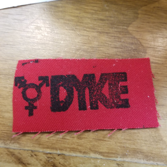 Trans Dyke Hand Carved and Stamped PATCH