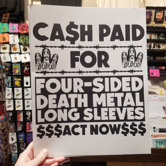Cash Paid For Four Sided Death Metal Long Sleeves POSTER