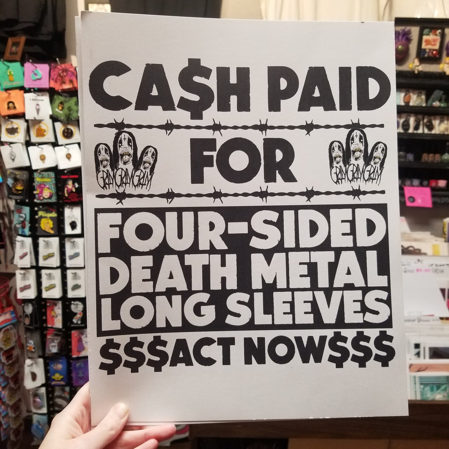 *SALE* Cash Paid For Four Sided Death Metal Long Sleeves POSTER