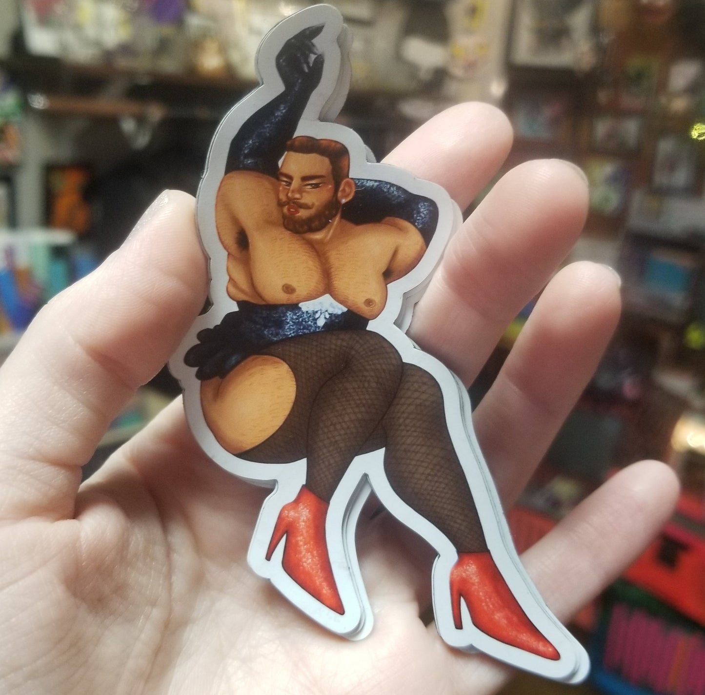 Burlesque Babe MAGNET by Obeillustration