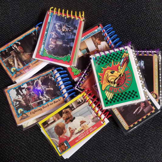 Upcycled Movies and TV Mini Trading Card NOTEBOOKs