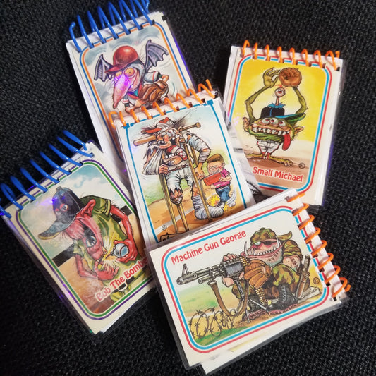 Upcycled Awesome All Stars Mini Trading Card NOTEBOOKs