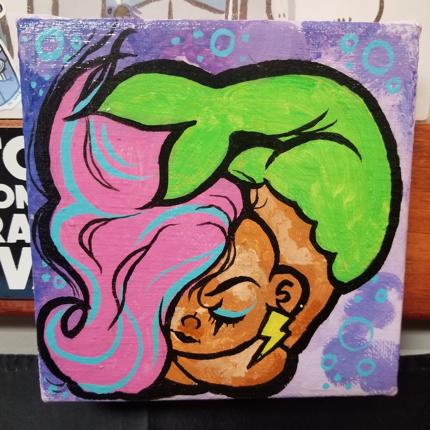 Sleepy Mermaid PAINTING by Riot NJ