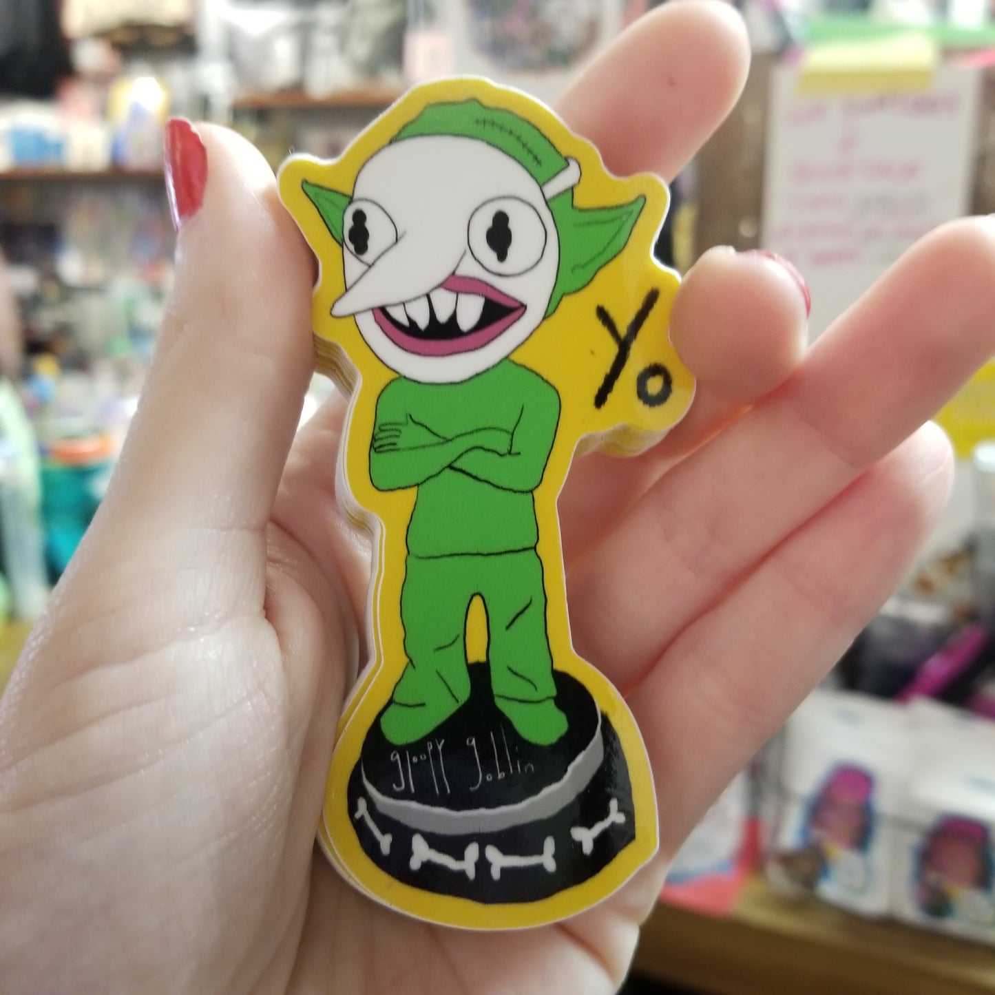 Gloopy Goblin Yo Bobblehead STiCKER