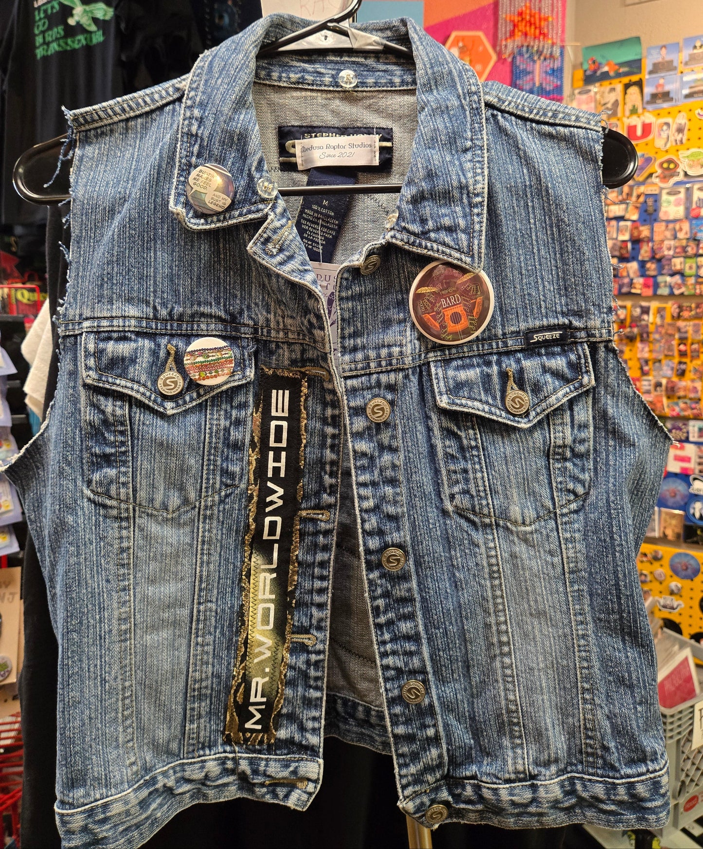 Pitbull Customized Upcycled Denim VEST