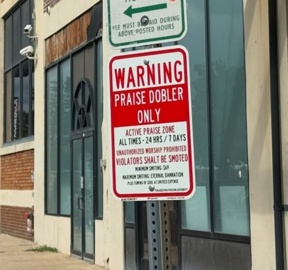 Warning Praise Dobler Only Street Sign POSTER