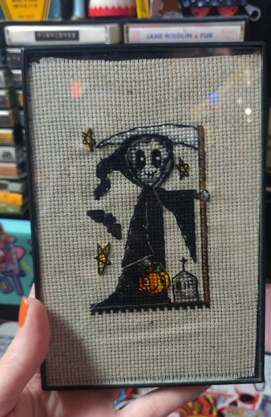 Reaper FRAMED CROSS STiTCH by Stitched and Bewitched