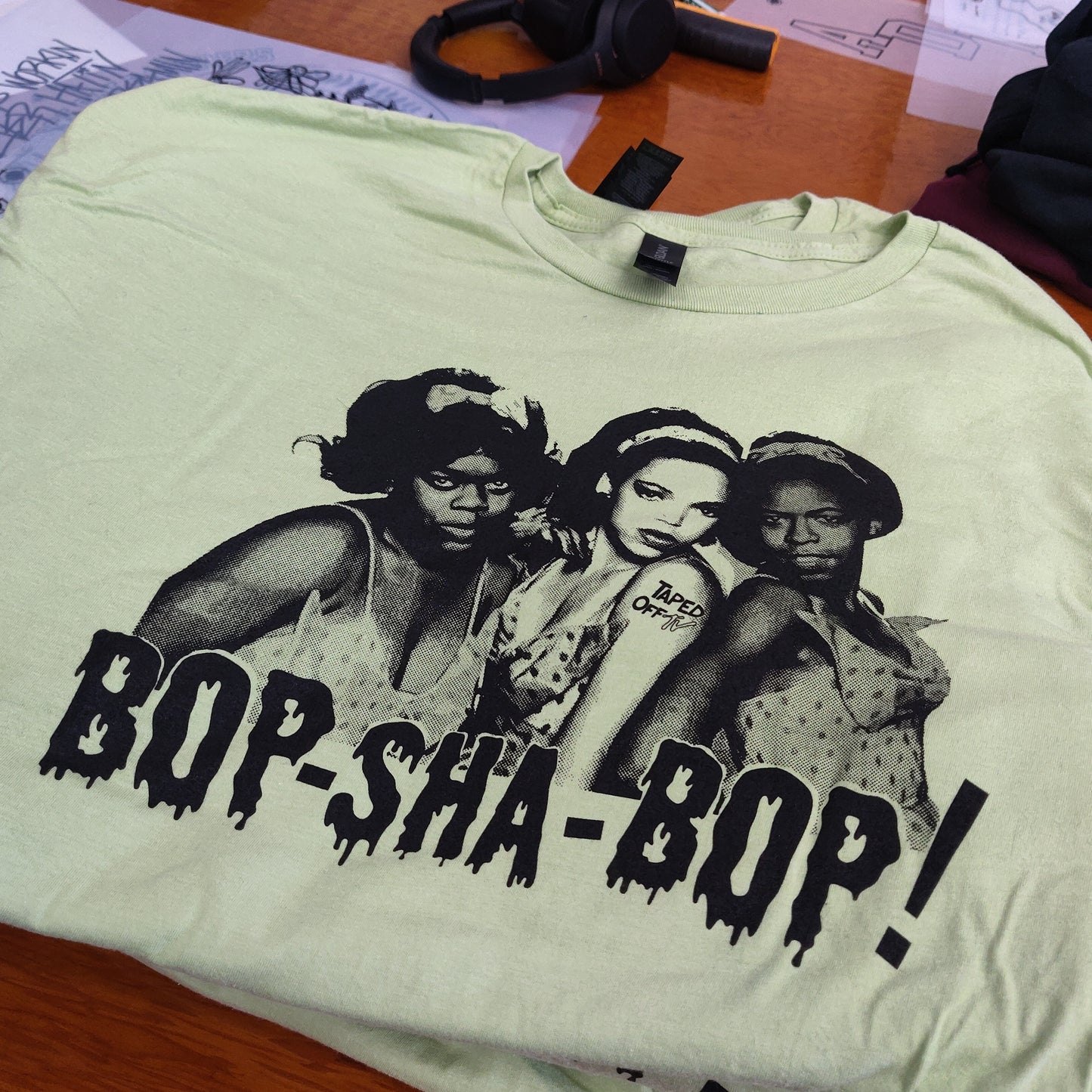 Bop-Sha-Bop! (Crystal, Ronette & Chiffon) T-SHIRT by Taped Off TV