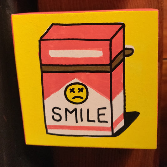 Smile Cigs 3x3" PAiNTiNG by the666cat