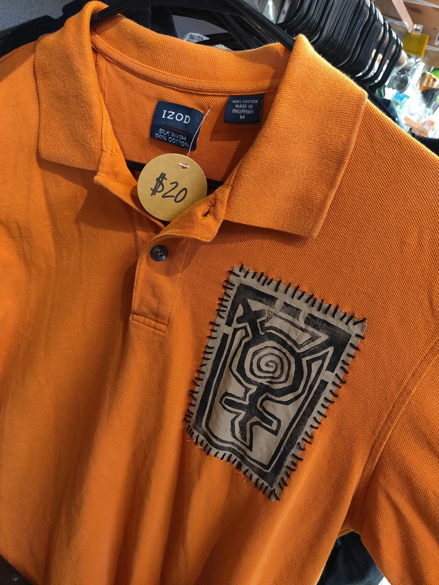 Trans Pride Upcycled Orange POLO SHIRT by Start Over Studio