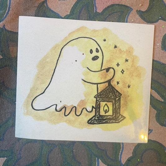 Lantern Ghost STICKER by Caroline