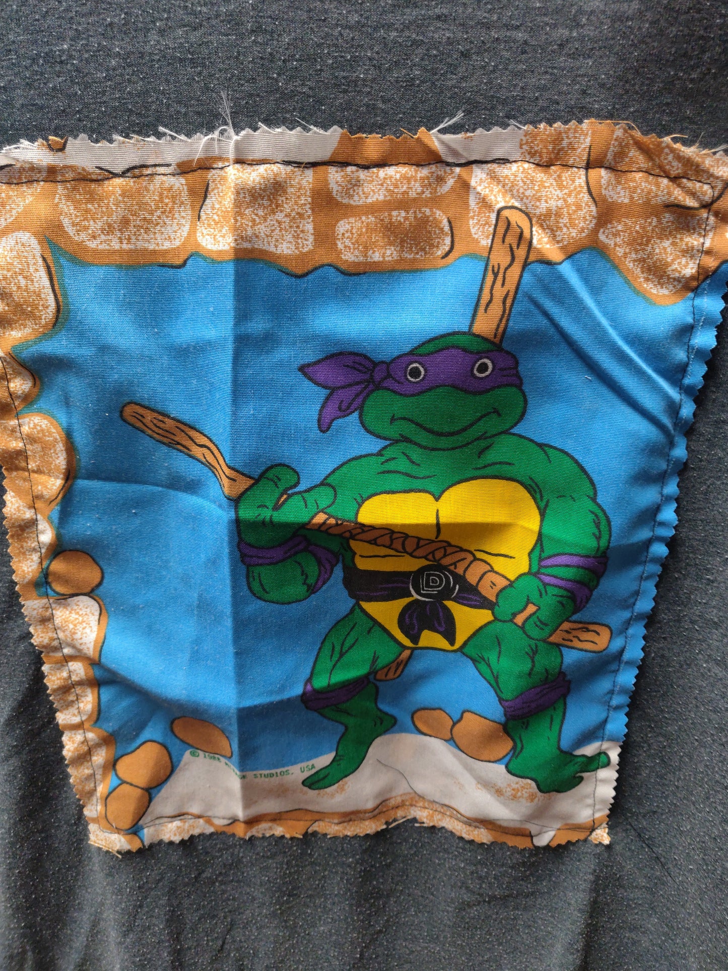 Ninja Turtles T-SHIRT w/ Vintage Fabric
