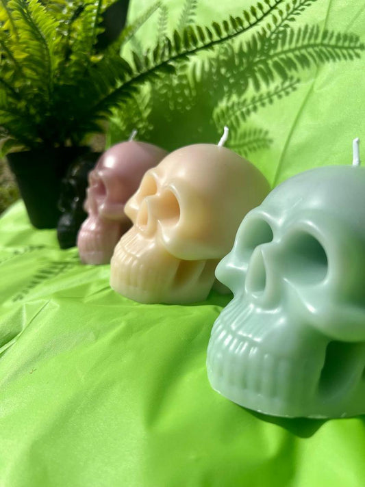Spooky Skull Pillar CANDLE by Sick Wax World