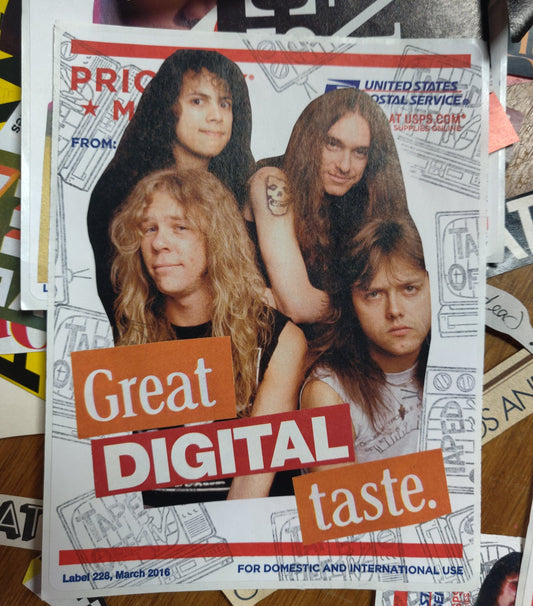 Great Digital Taste COLLAGE STiCKER by Taped Off TV ( Metallica )