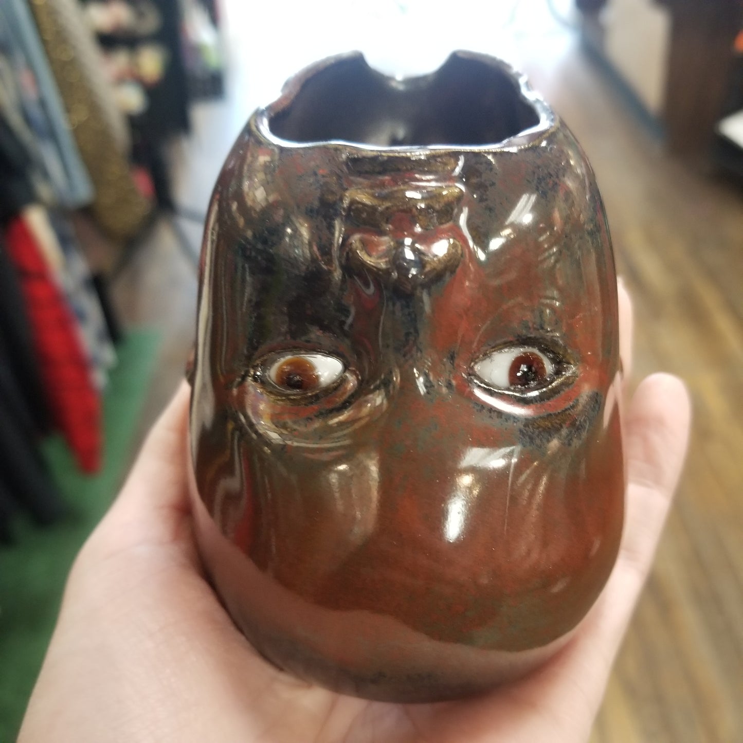 Doll Eyed Ceramic Beeb Head MUG