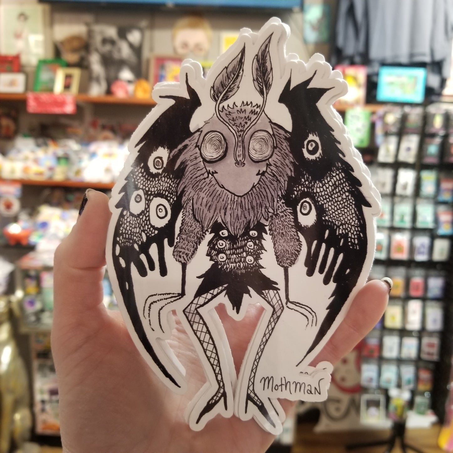 Mothman Cryptid STiCKER by Ash Anathema