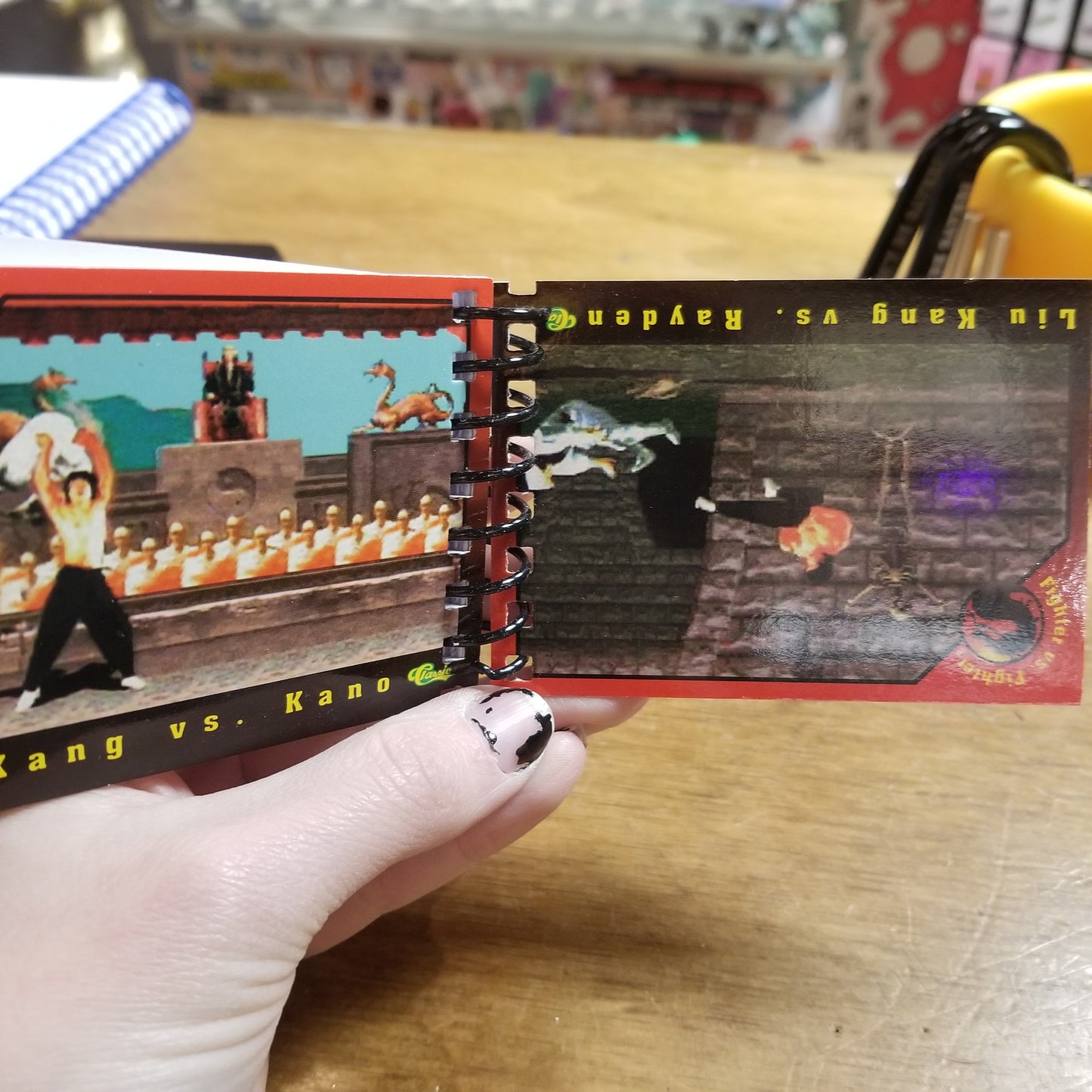 Upcycled Mortal K Mini Trading Card NOTEBOOKs