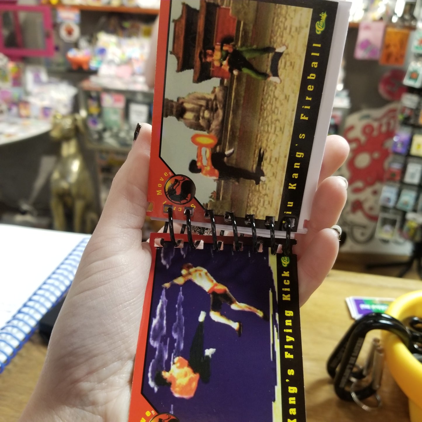 Upcycled Mortal K Mini Trading Card NOTEBOOKs
