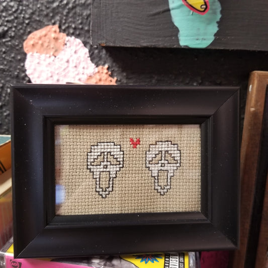 Scream Love Framed Cross-Stitch