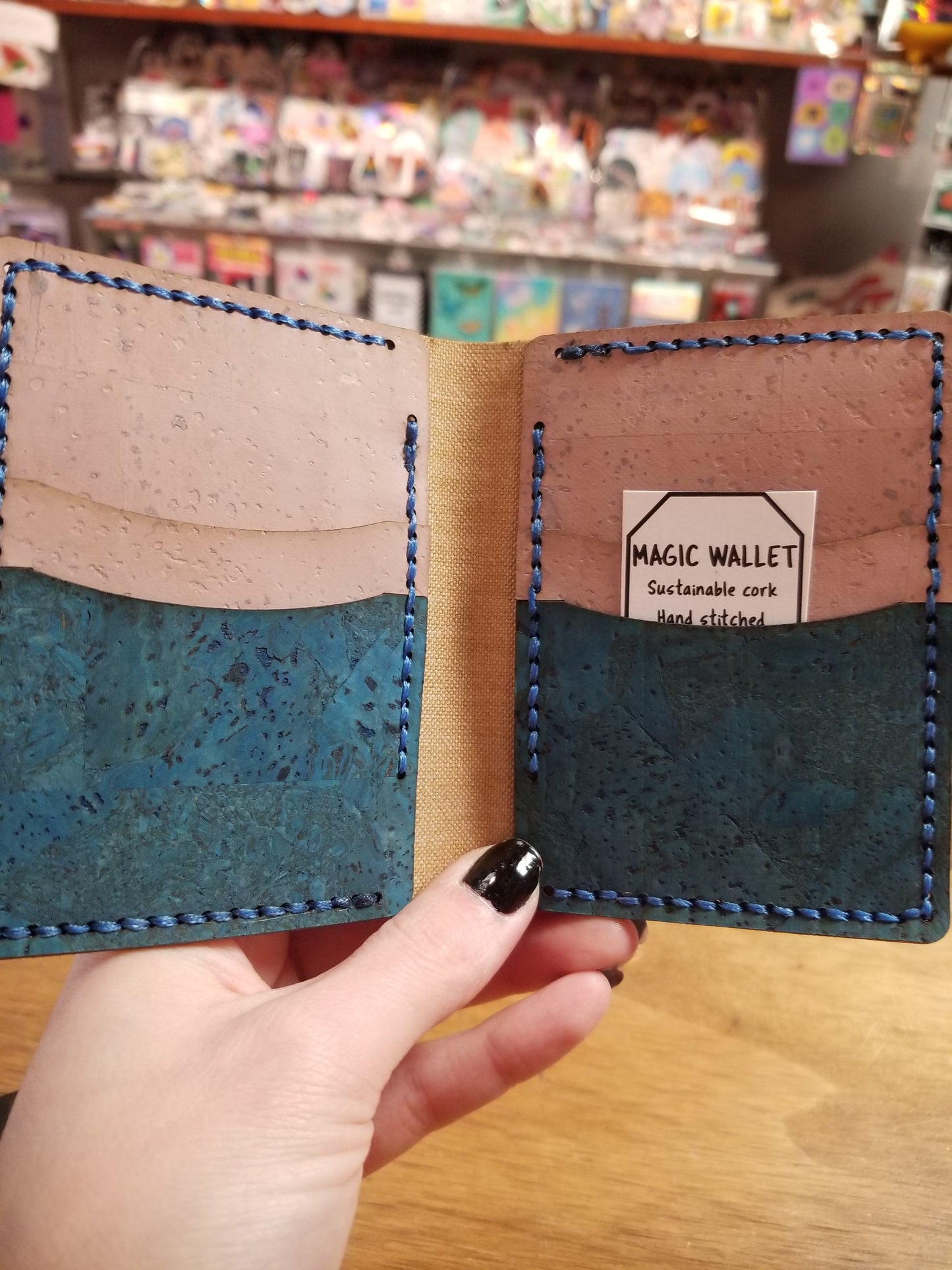 Pink & Blue Leopard Print "Minimalist" Magic WALLET