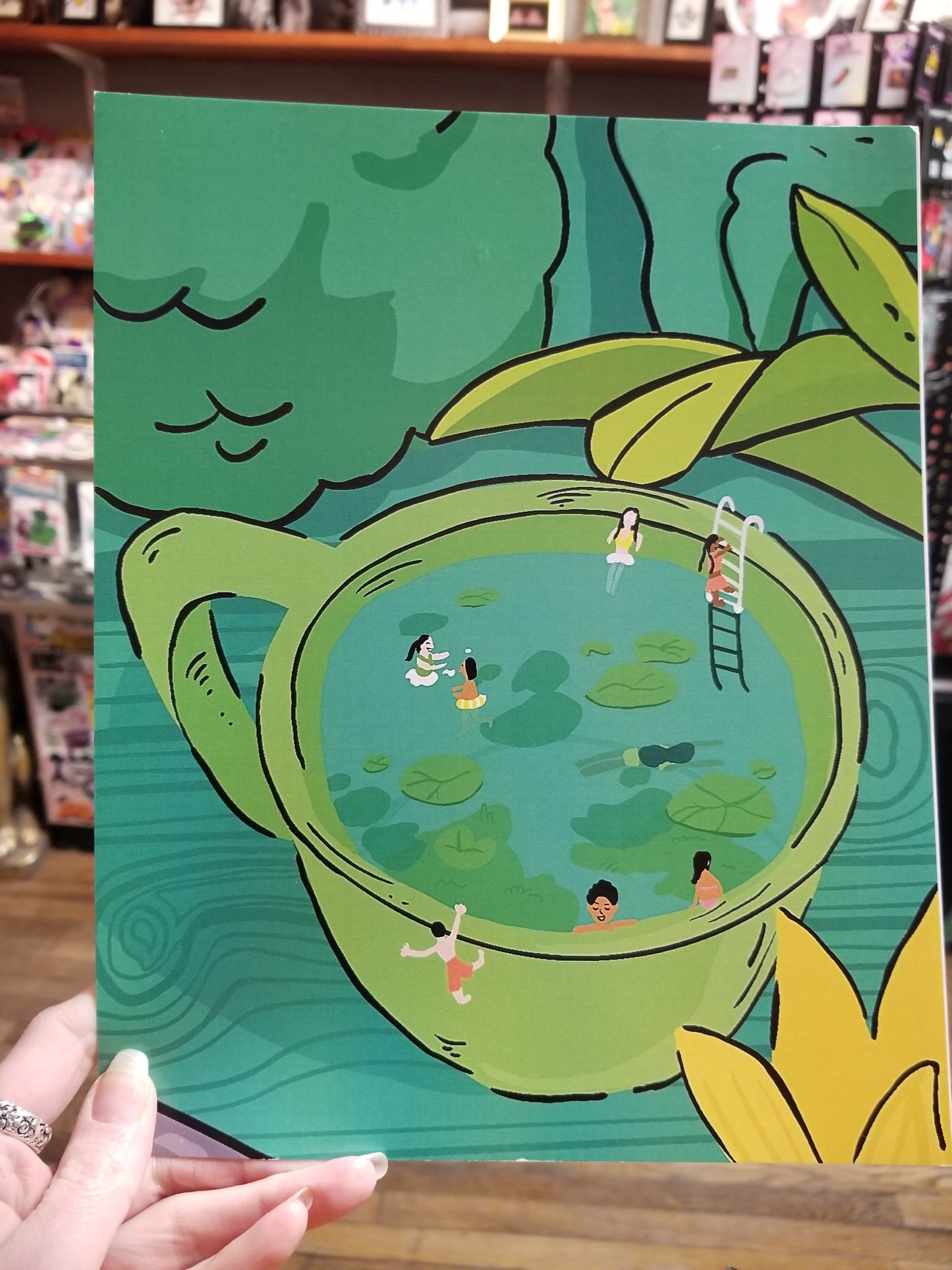 Swimming In the Tea Cup PRINT by JazMakes Studio