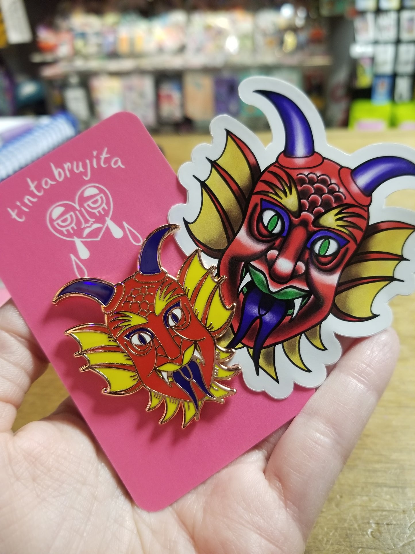 El Diablo ENAMEL PIN and STICKER SET