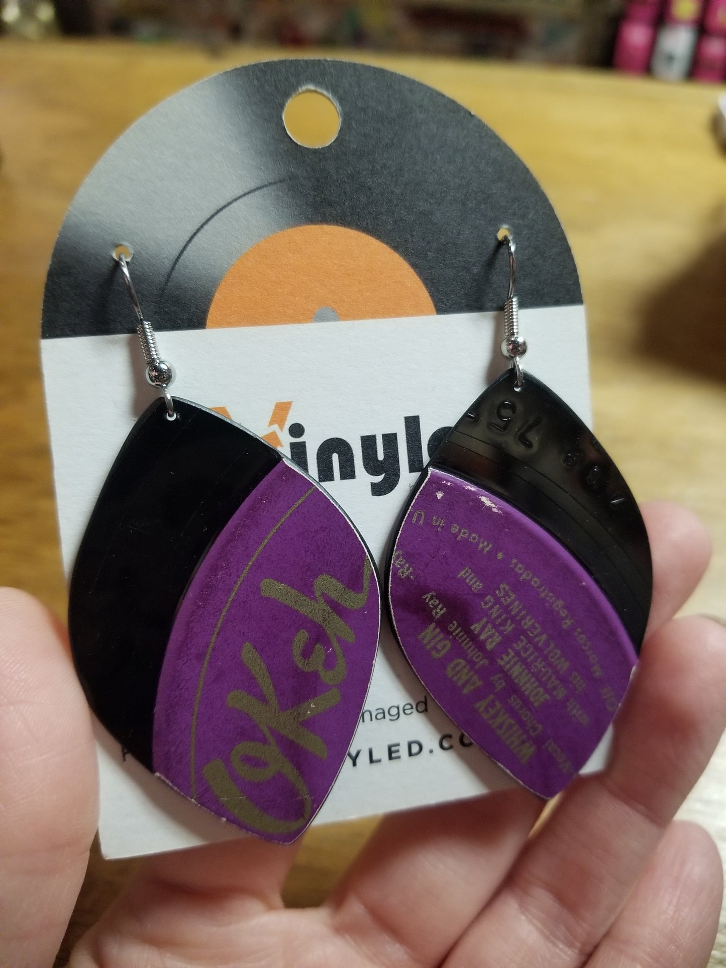 SS133 Johnnie Ray Vinyl Record EARRINGS