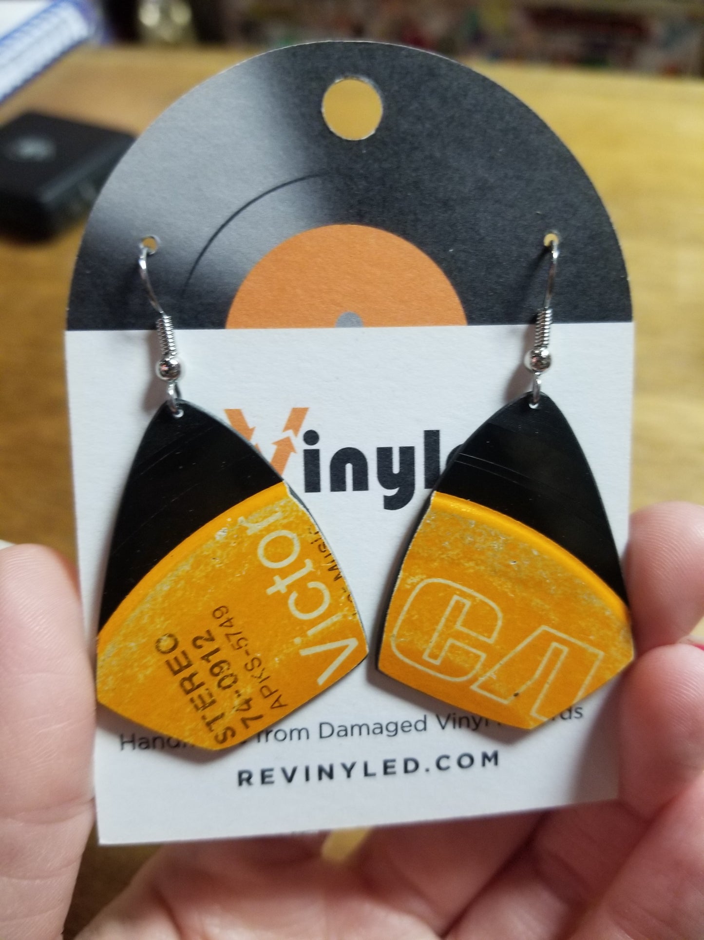 SS118 The New Birth Vinyl Record EARRINGS