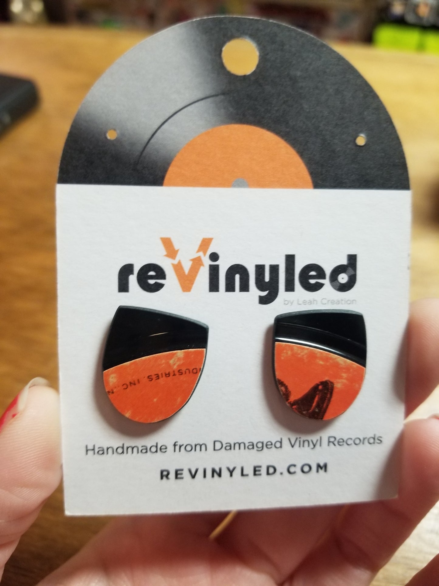 SS105 The Delfonics Vinyl Record POST EARRINGS