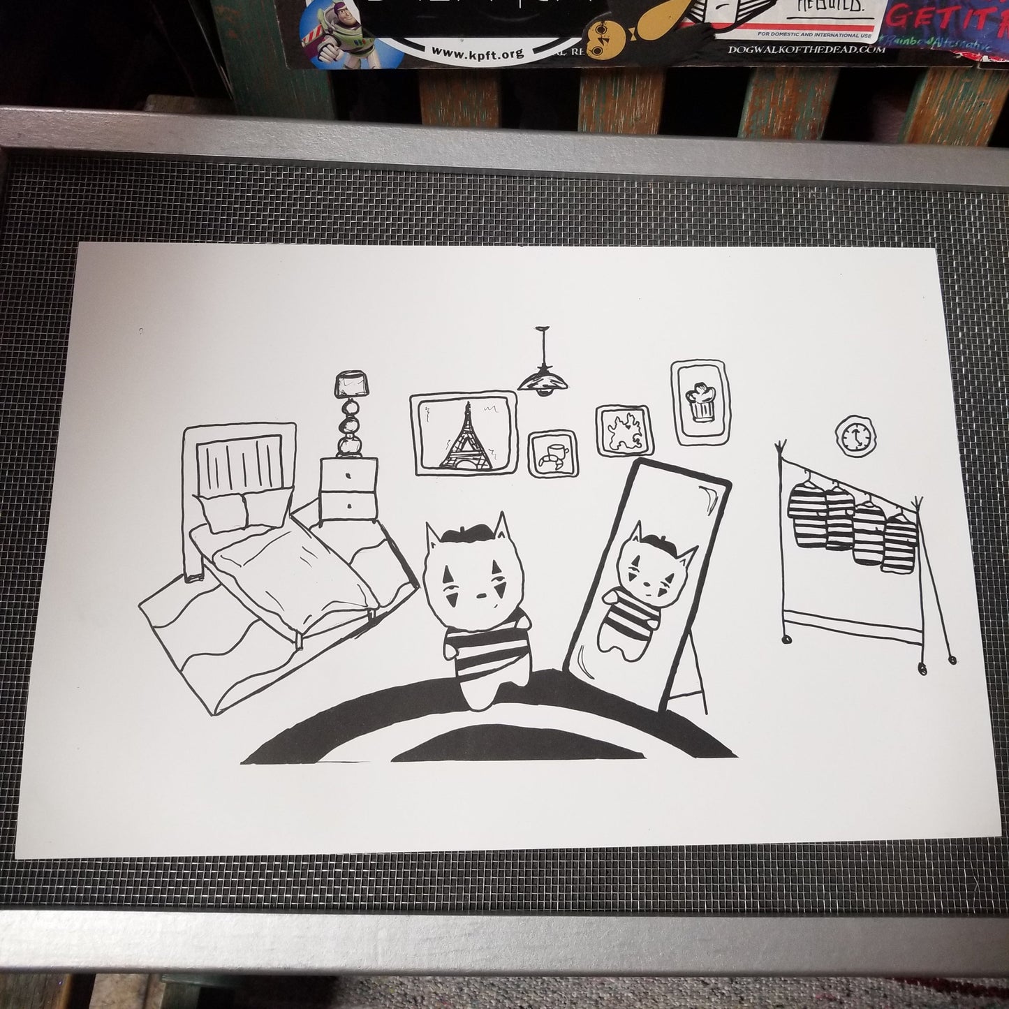 Mime Cat RiSO POSTER PRiNT