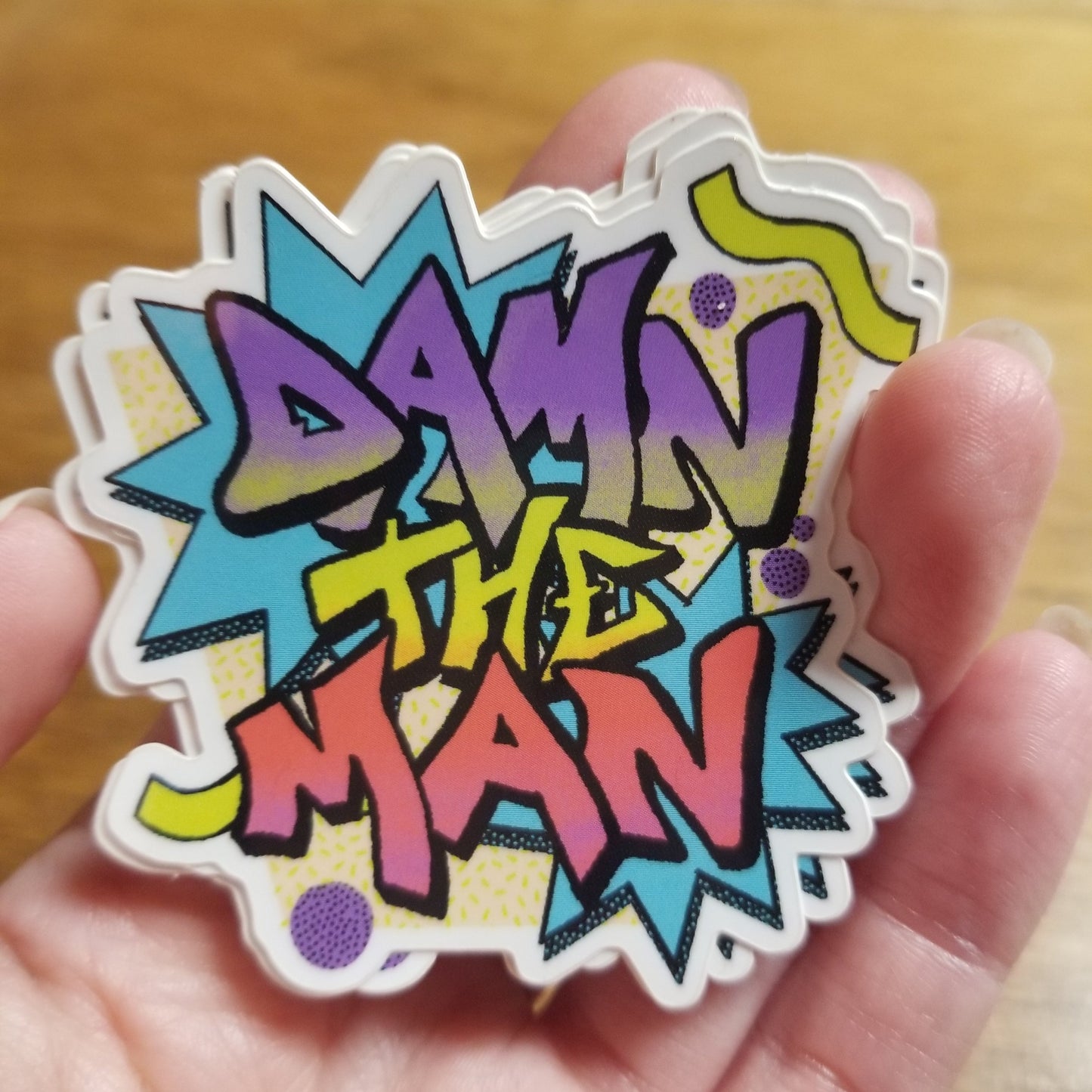 Damn the Man STiCKER