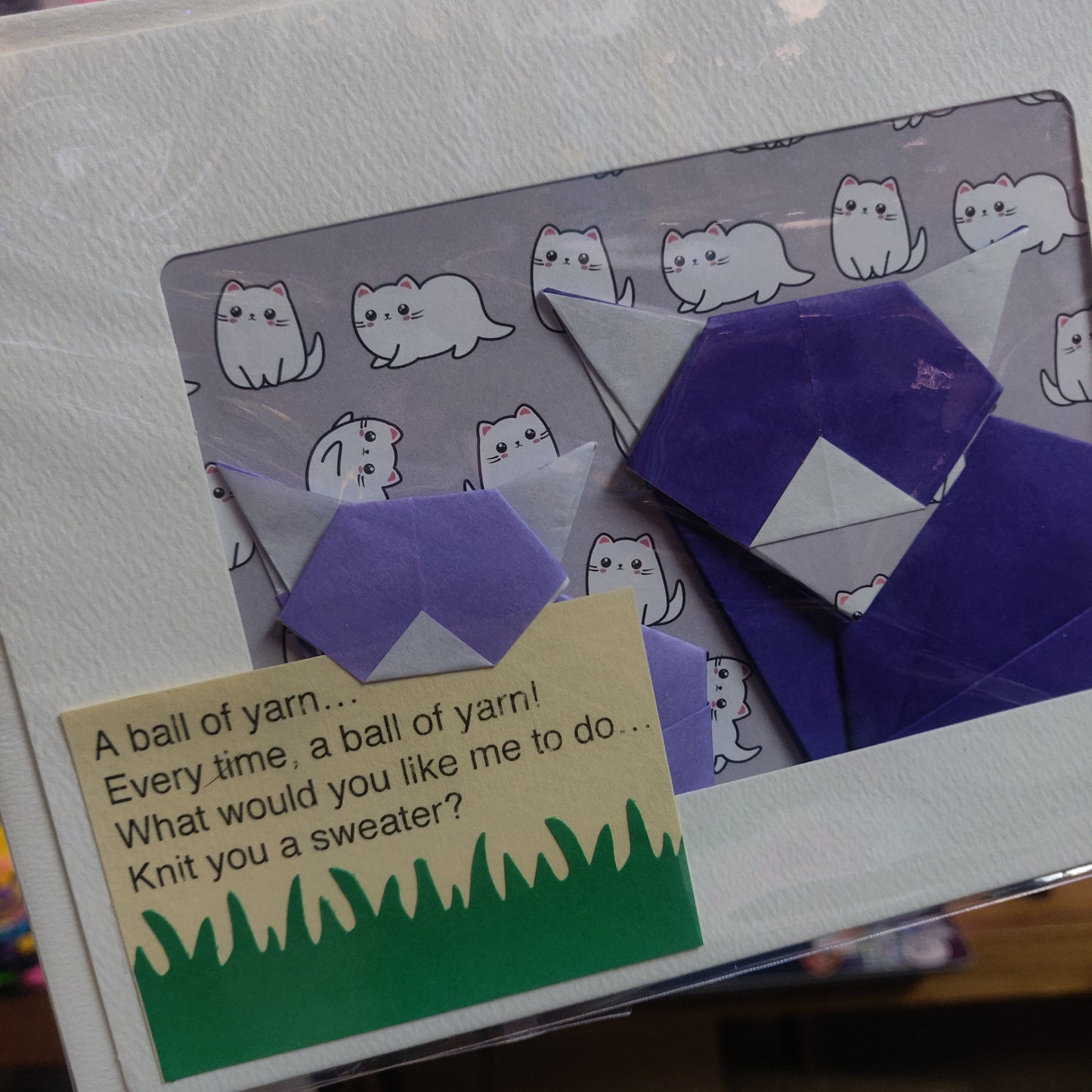 Nova's Cat Friends Origami GREETiNG CARDS