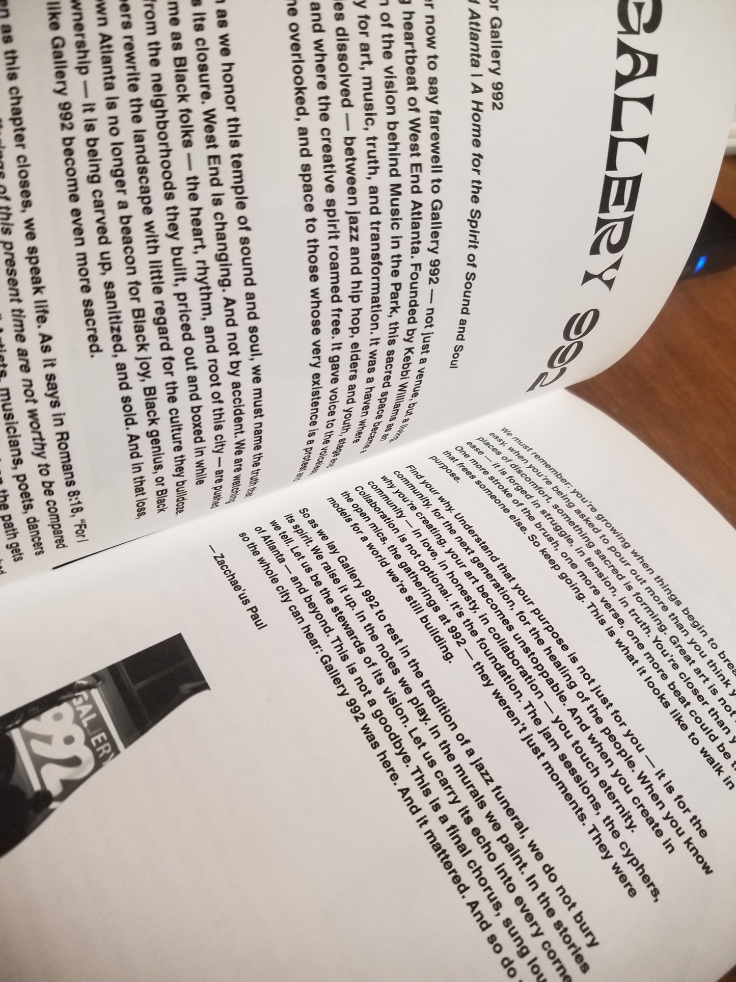 Jazz Funeral Gallery 992 2016-2025 ZINE by Zacchae'us Paul