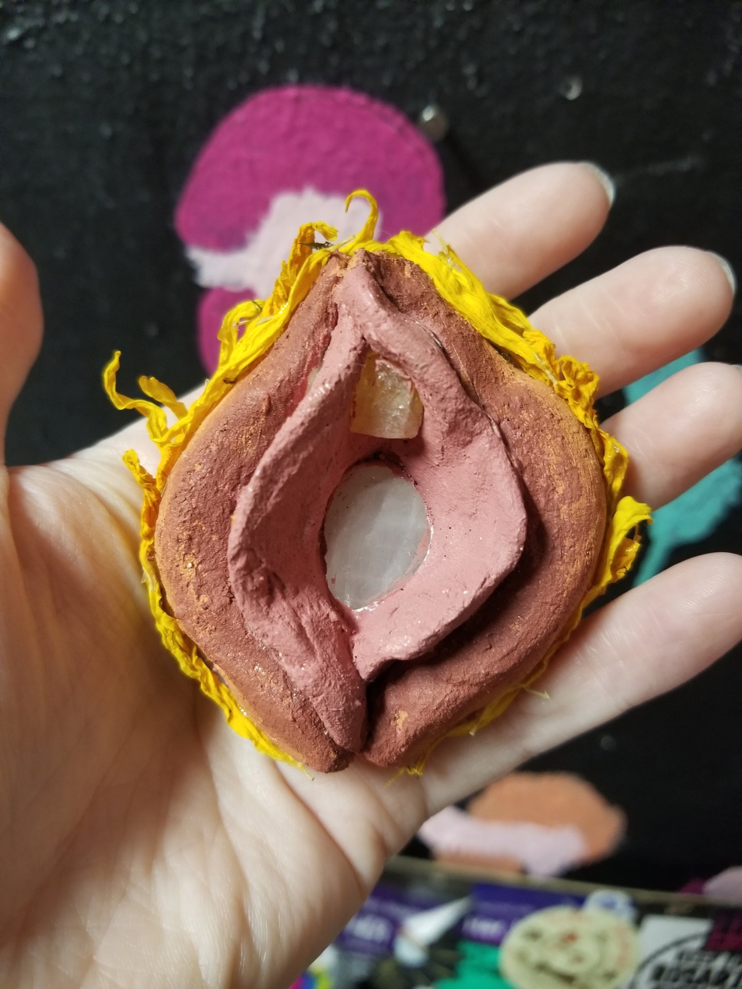 One-of-a-kind Vulva WALL ART by Kyra