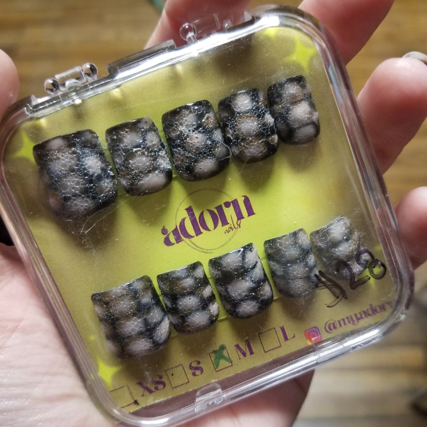 Scales Hand-painted Acrylic Press On NAiL SET by Adorn Nails