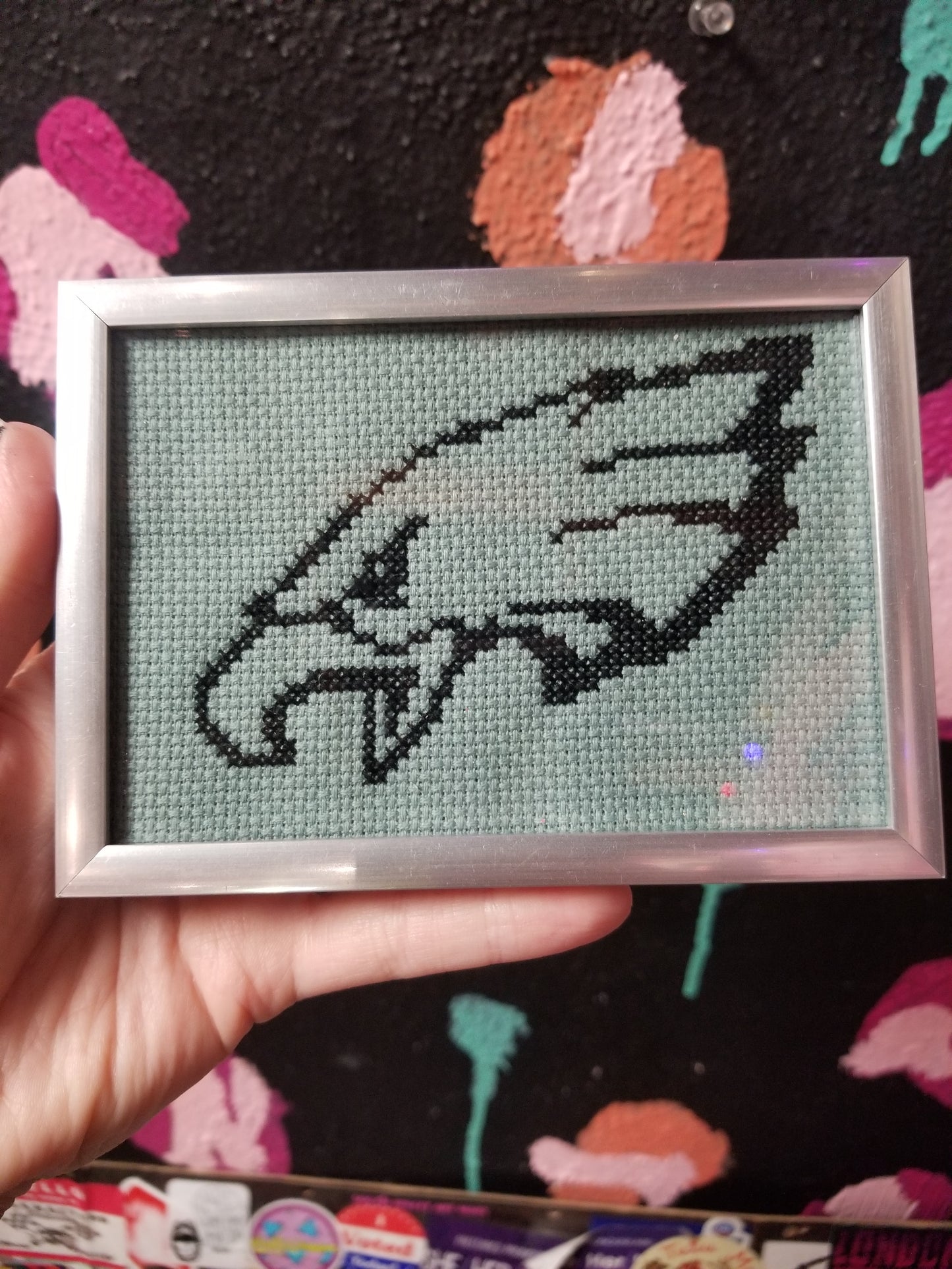 Fly Framed Cross-Stitch