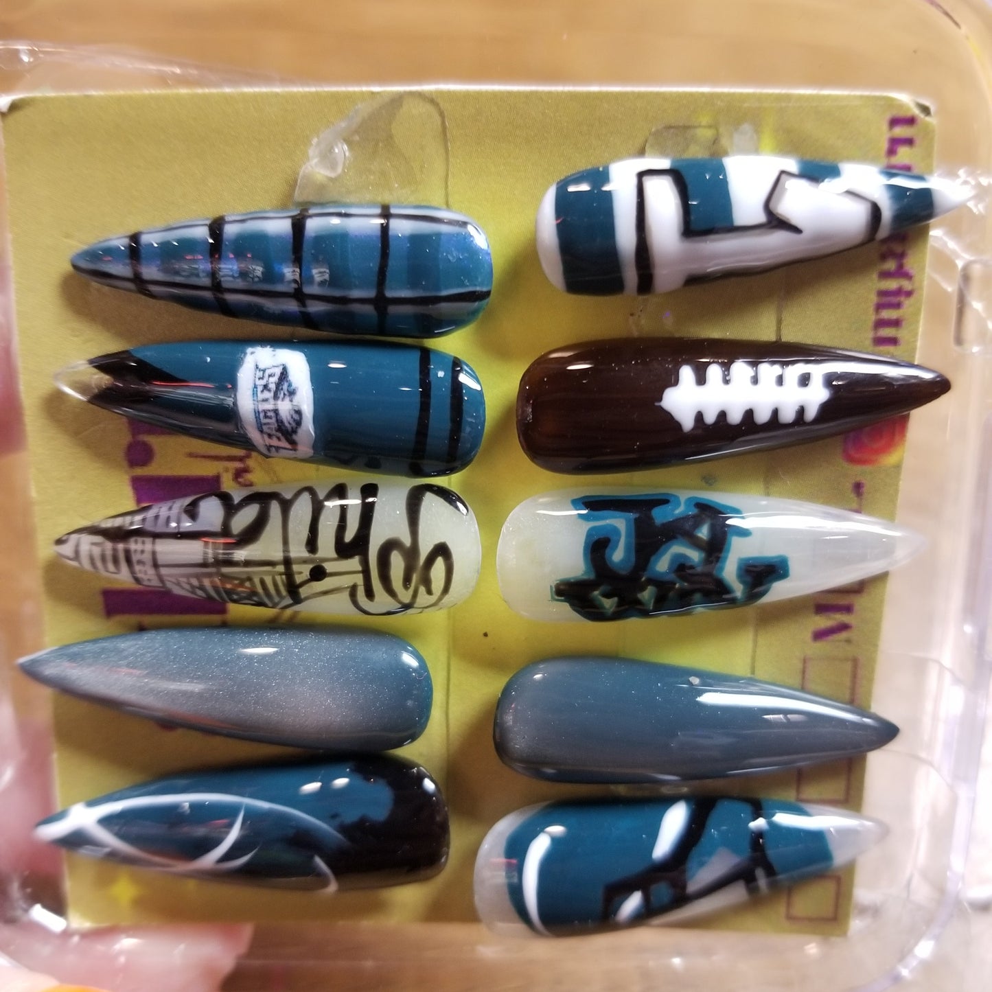 Philly Pride Hand-painted Acrylic Press On NAiL SET by Adorn Nails