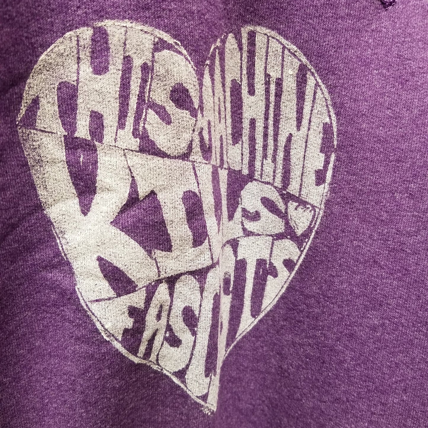 This Machine Upcycled Purple Sweatshirt