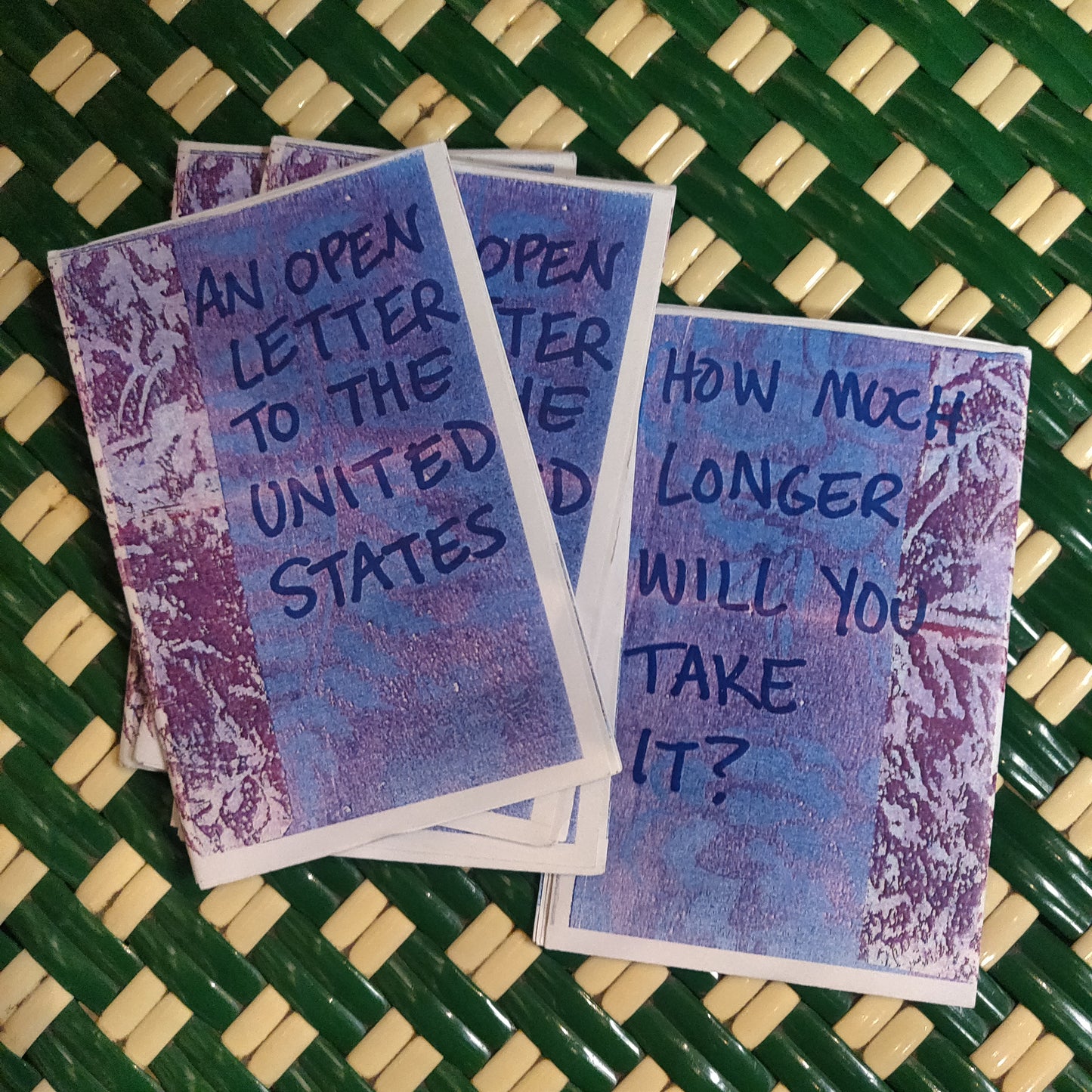 An Open Letter to The United States Mini ZiNE by Elliott Junkyard