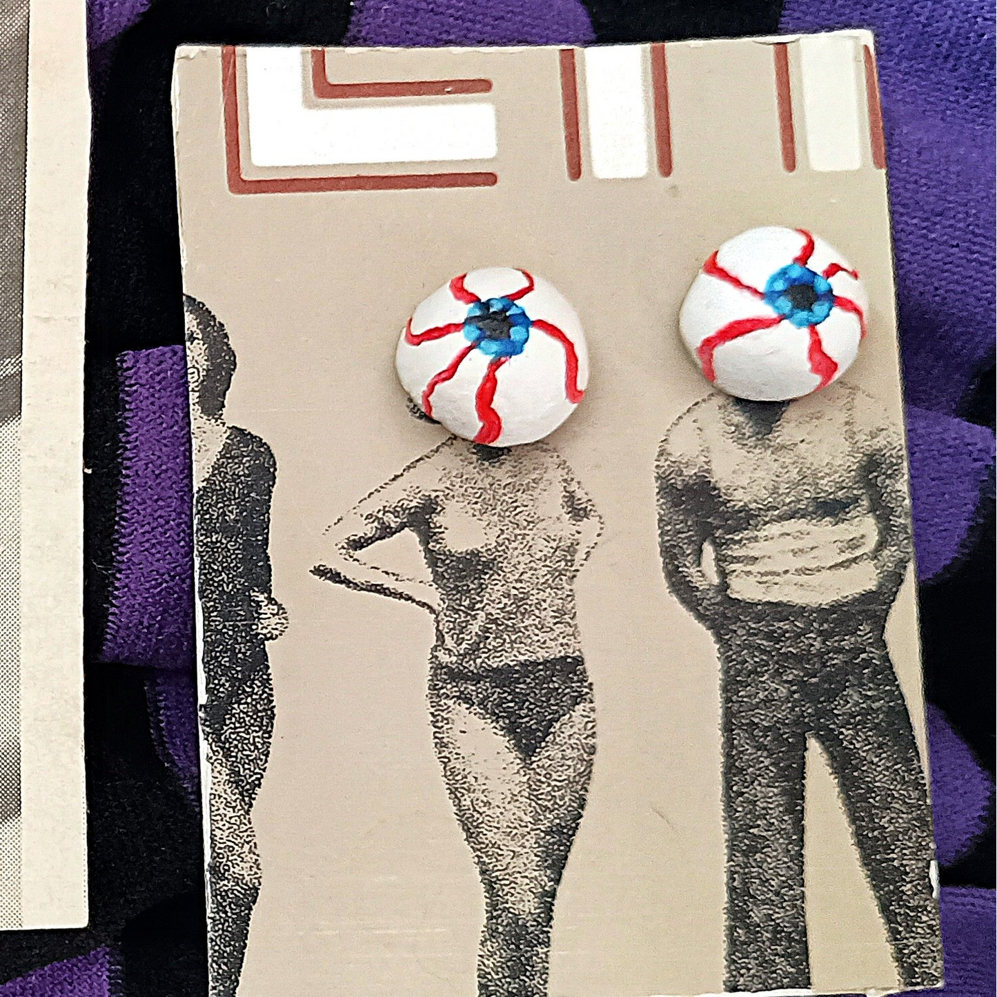 Lil Eyeballs Clay Post EARRINGS