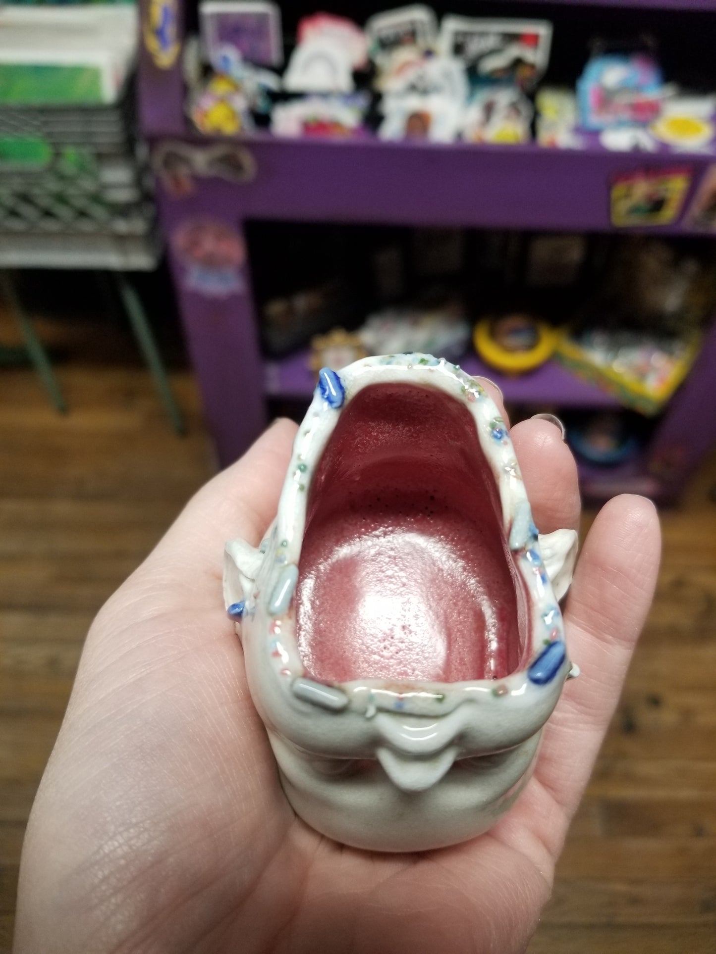 Light on the Sprinkles Ceramic Beeb Head CUP / Small Vessel