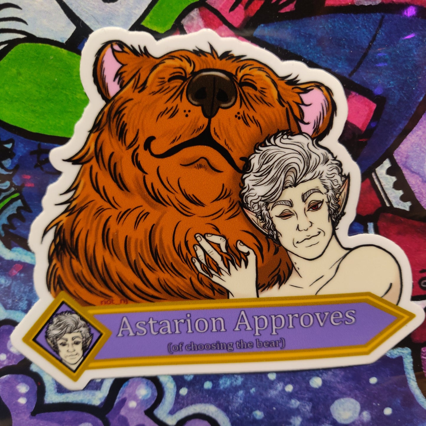 Astarion Approves (Of Choosing The Bear) STICKER