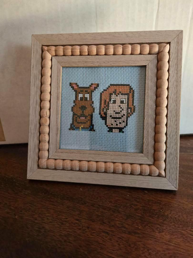 Buds Framed Cross-Stitch