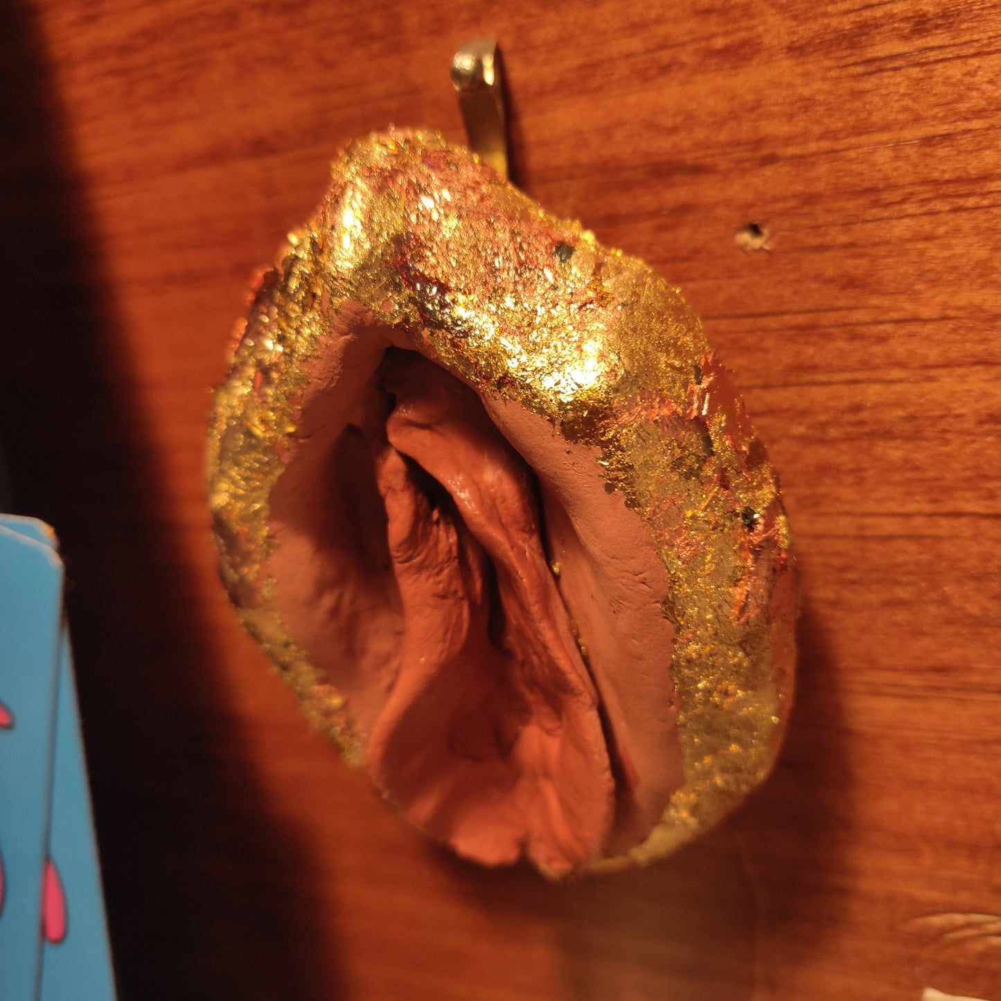 Gold Leaf One-of-a-kind Vulva WALL ART by VULVAR Productions