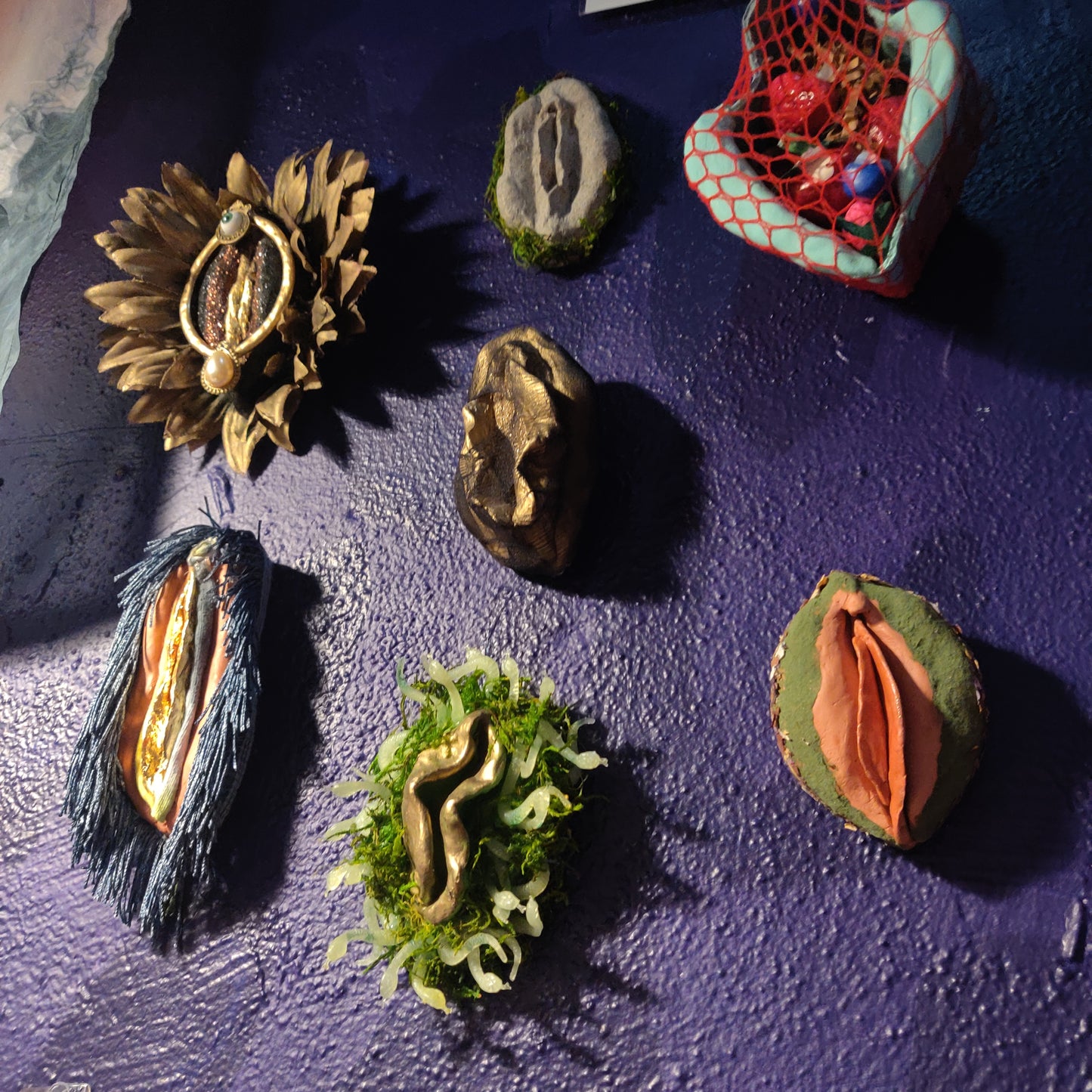 Jean Genie One-of-a-kind Vulva WALL ART by VULVAR Productions