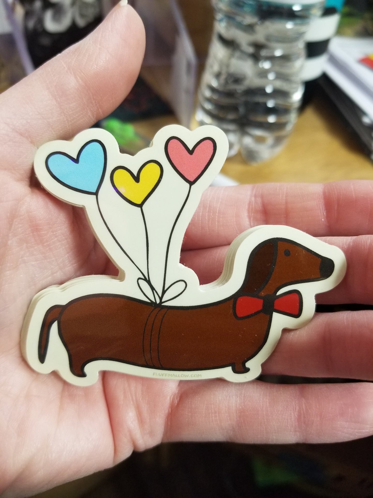 Balloon Heart Dog STICKER