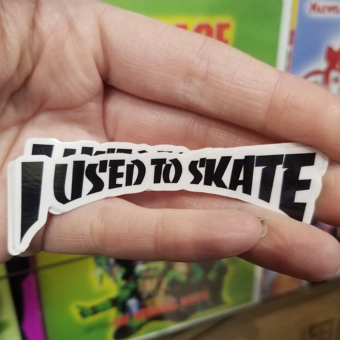 I Used To Skate Black Text STICKER
